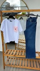 Frame Reeboot crop mavi  jean