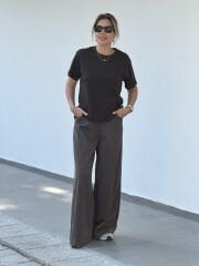 Pılh denim kahve basıc