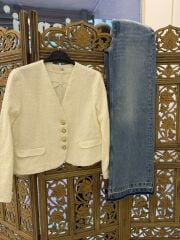 Tüvit inci dügmeli ceket