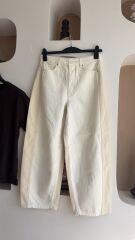 Marks & spencer krem barrel kadın jean
