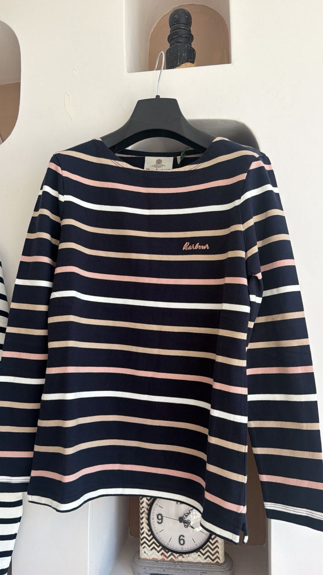 Barbour kayık yaka bluz çizgili