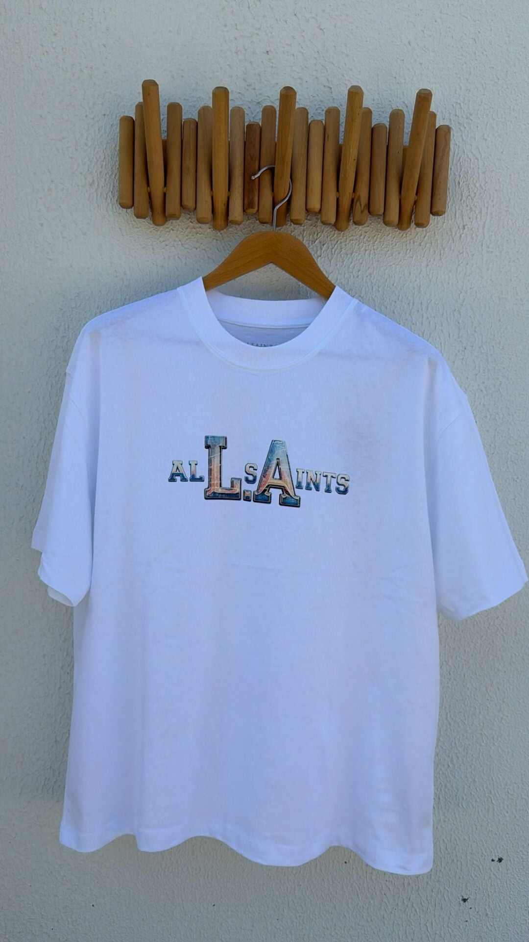 Allsaint LA baskılı unisex oversıze tshirt